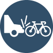 Picto atropellament ciclista i bicicleta
